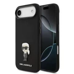   Karl Lagerfeld Liquid Silicone Metal Ikonik tok iPhone Air készülékhez fekete
