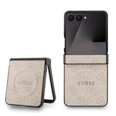   Guess PU Leather 4G Colored Ring Magnetic tok Samsung Galaxy Z Flip 7 készülékhez rózsaszín