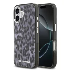   Karl Lagerfeld IML Leopard MagSafe tok iPhone 17 készülékhez szürke