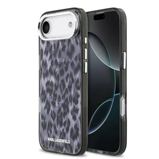 Karl Lagerfeld IML Leopard MagSafe tok iPhone készülékhez Air szürke