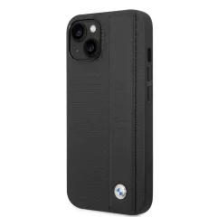   BMW Signature Leather Big Logo tok iPhone 14 Plus készülékhez fekete
