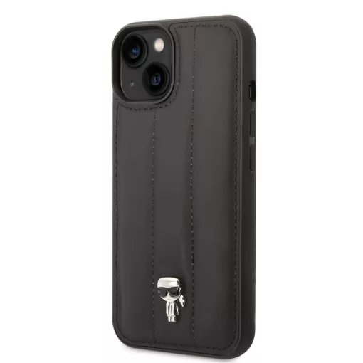 Karl Lagerfeld Quilted Puffy Ikonik Logo tok iPhone 14 Plus készülékhez fekete