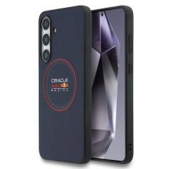   Red Bull PU Leather Red Ring MagSafe tok Samsung Galaxy S25 FE készülékhez tengerészkék