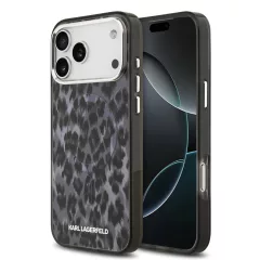   Karl Lagerfeld IML Leopard MagSafe tok iPhone 17 Pro Max készülékhez szürke