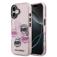  Karl Lagerfeld IML Multi K&CH Heads tok iPhone 17 készülékhez rózsaszín