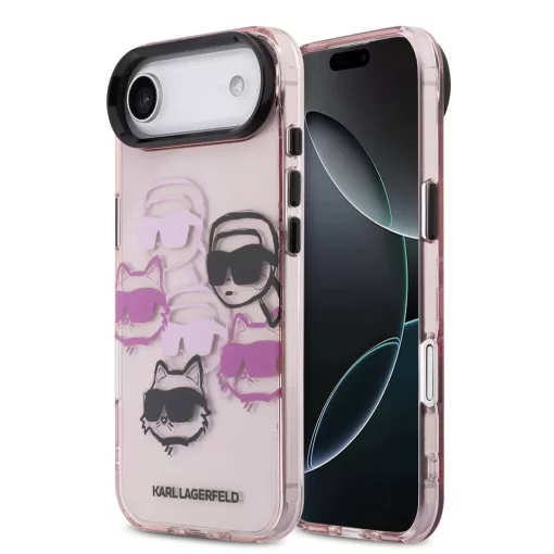 Karl Lagerfeld IML Multi K&CH Heads tok iPhone Air készülékhez rózsaszín