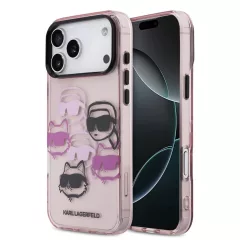  Karl Lagerfeld IML Multi K&CH Heads tok iPhone 17 Pro Max készülékhez rózsaszín