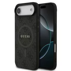   Guess PU Leather 4G Colored Ring MagSafe tok iPhone Air készülékhez fekete