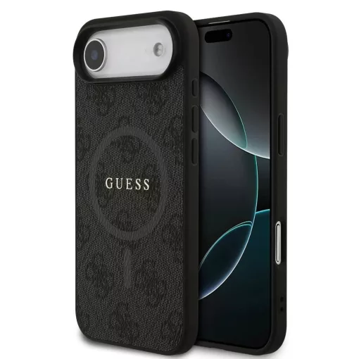 Guess PU Leather 4G Colored Ring MagSafe tok iPhone Air készülékhez fekete