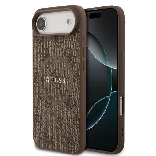 Guess PU Leather 4G Colored Ring MagSafe tok iPhone Air készülékhez barna
