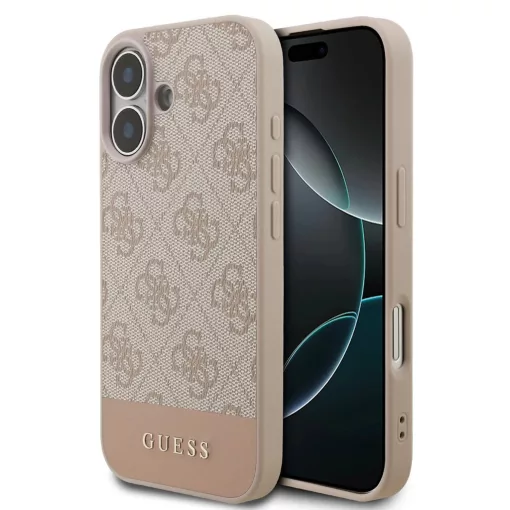 Guess PU 4G Stripe tok iPhone 17 készülékhez rózsaszín