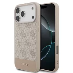   Guess PU 4G Stripe tok iPhone 17 Pro Max készülékhez rózsaszín