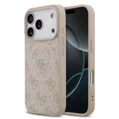   Guess PU Leather 4G Colored Ring MagSafe tok iPhone 17 Pro készülékhez rózsaszín