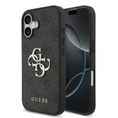Guess PU 4G Metal Logo tok iPhone 17 készülékhez szürke
