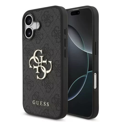 Guess PU 4G Metal Logo tok iPhone 17 készülékhez szürke