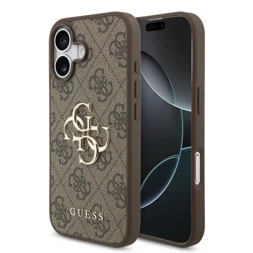 Guess PU 4G Metal Logo tok iPhone 17 készülékhez barna