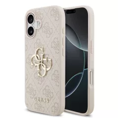   Guess PU 4G Metal Logo tok iPhone 17 készülékhez rózsaszín