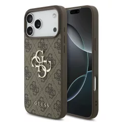   Guess PU 4G Metal Logo Strap tok iPhone 17 Pro Max készülékhez barna