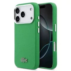   Lacoste Iconic Petit Pique Metal Logo MagSafe tok iPhone 17 Pro készülékhez zöld