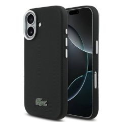   Lacoste PVC Iconic Petit Pique Metal Logo MagSafe tok iPhone 17 készülékhez fekete