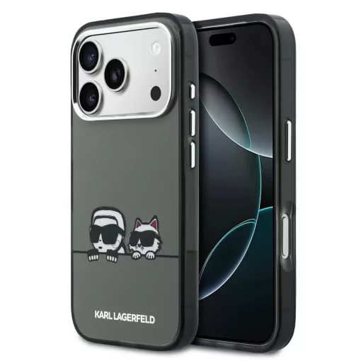 Karl Lagerfeld IML K&CH Heads Logo MagSafe tok iPhone 17 Pro készülékhez fekete