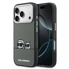   Karl Lagerfeld IML K&CH Heads Logo MagSafe tok iPhone 17 Pro Max készülékhez fekete