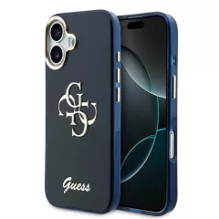   Guess IML 4G Script Metal Logo tok iPhone 17 készülékhez kék