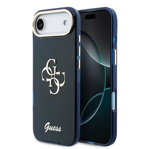 Guess IML 4G Script Metal Logo tok iPhone Air készülékhez, kék