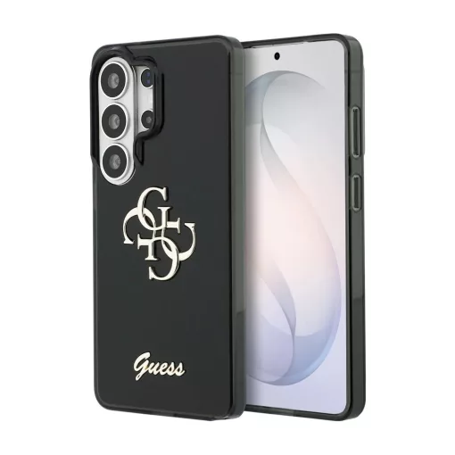 Guess IML 4G Script Metal Logo tok Samsung Galaxy 26 Ultra készülékhez fekete