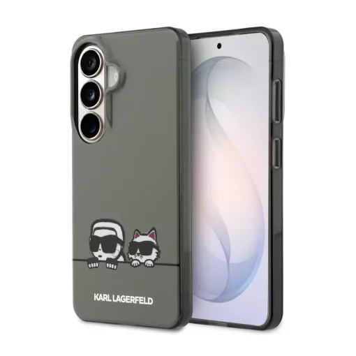 Karl Lagerfeld IML K&CH Peekaboo Logo mágneses tok iPhone Samsung Galaxy S26 készülékhez fekete