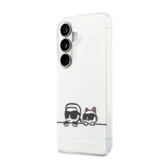   Karl Lagerfeld IML K&CH Peekaboo Logo mágneses tok iPhone és Samsung Galaxy S26 készülékekhez, fehér