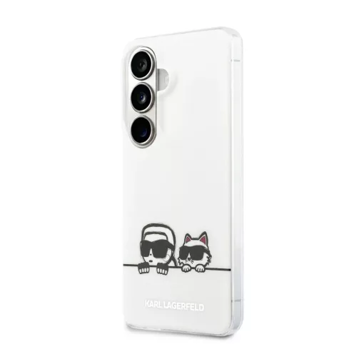 Karl Lagerfeld IML K&CH Peekaboo Logo mágneses tok iPhone és Samsung Galaxy S26 készülékekhez, fehér