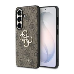   Guess PU 4G Metal Logo tok Samsung Galaxy S26 készülékhez barna