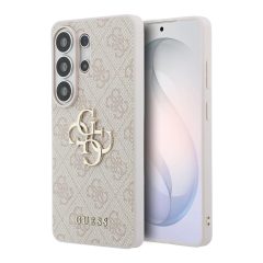   Guess PU 4G Metal Logo tok Samsung Galaxy S26 Ultra készülékhez rózsaszín