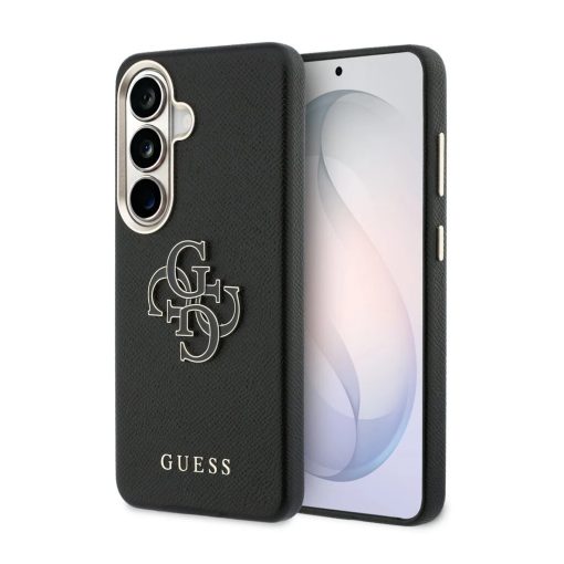 Guess PU 4G Resin Metal Logo tok Samsung Galaxy S26+ készülékhez fekete