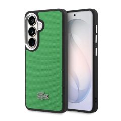  Lacoste Petit Pique Metal Logo mágneses tok Samsung Galaxy S26+ készülékhez estragonzöld