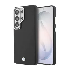   BMW Signature PU bőr fém logós mágneses tok Samsung Galaxy S26 Ultra készülékhez fekete