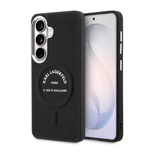 Karl Lagerfeld PU RSG Logo mágneses tok Samsung Galaxy S26 készülékhez fekete