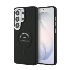   Karl Lagerfeld PU RSG Logo mágneses tok Samsung Galaxy S26 Ultra készülékhez, fekete
