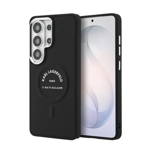 Karl Lagerfeld PU RSG Logo mágneses tok Samsung Galaxy S26 Ultra készülékhez, fekete