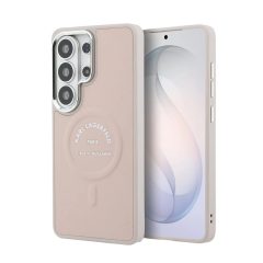   Karl Lagerfeld PU RSG Logo Magnetic tok Samsung Galaxy S26 Ultra készülékhez rózsaszín