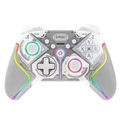  iPega 9666BH Bluetooth RGB vezeték nélküli játékvezérlő Android, iOS, PS3, PS4, PC és Nintendo Switch készülékekhez, fehér