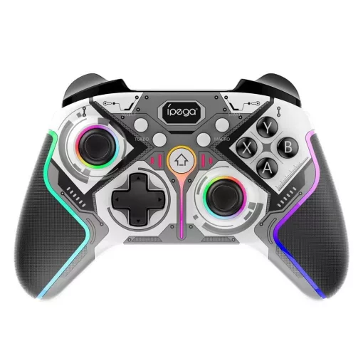 iPega 9666HH Bluetooth RGB játékvezérlő Android/iOS/PS3/PS4/PC/N-Switch készülékekhez, szürke