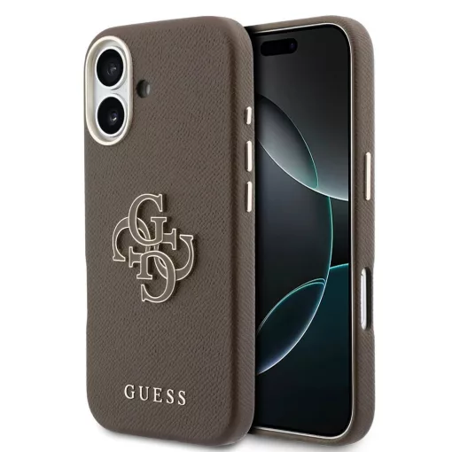 Guess PU Resin Logo tok iPhone 17 készülékhez barna