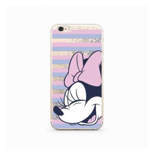 Disney szilikon tok - Minnie 022 Samsung J600 Galaxy J6 (2018) ezüst liquid glitter (DPCMIN26494)