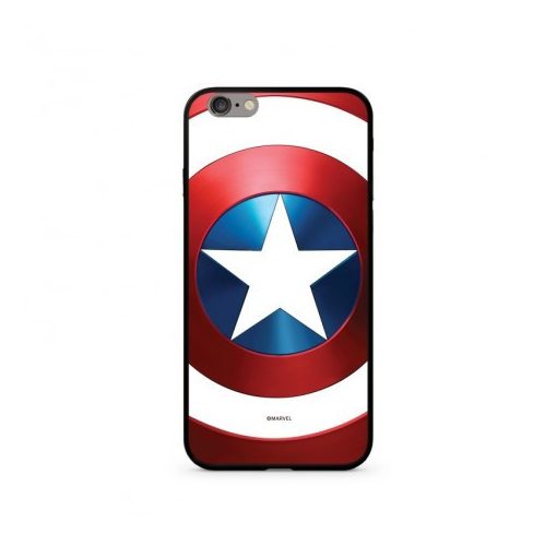 Marvel prémium szilikon tok edzett üveg hátlappal - Amerika Kapitány 026 Apple iPhone XS Max (6.