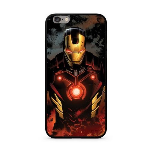 Marvel prémium szilikon tok edzett üveg hátlappal - Iron Man 023 Samsung G965 Galaxy S9 Plus (MPC