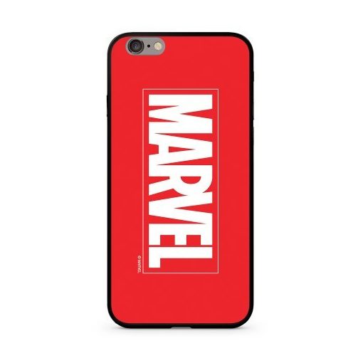 Marvel prémium szilikon tok edzett üveg hátlappal - Marvel 005 Apple iPhone 6/6S piros (MPCMV2201