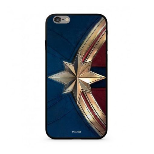 Marvel prémium szilikon tok edzett üveg hátlappal - Marvel Kapitány 022 Apple iPhone 6/6S fekete