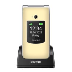   Beafon SL605 kártyafüggetlen kinyitható mobiltelefon SOS gombbal, dokkolóval, pezsgő